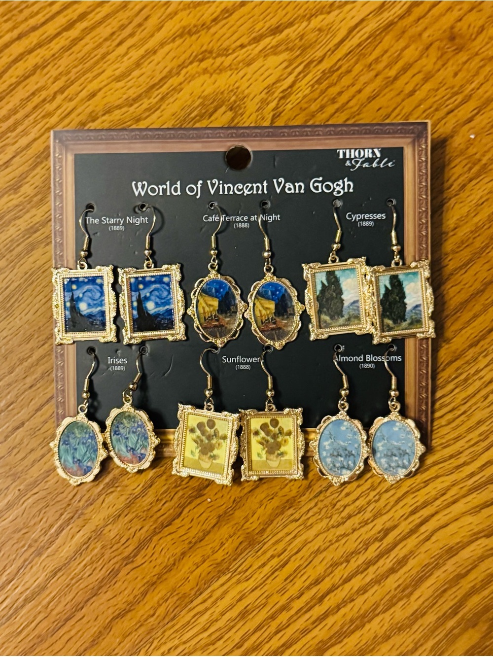 NWT World of Vincent Van Gogh 6 pairs EARRINGS